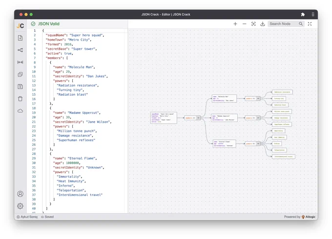 JSON CRACK | Seamlessly visualize your JSON data instantly into graphs | JSON | JavaScript | Frontend | Developer