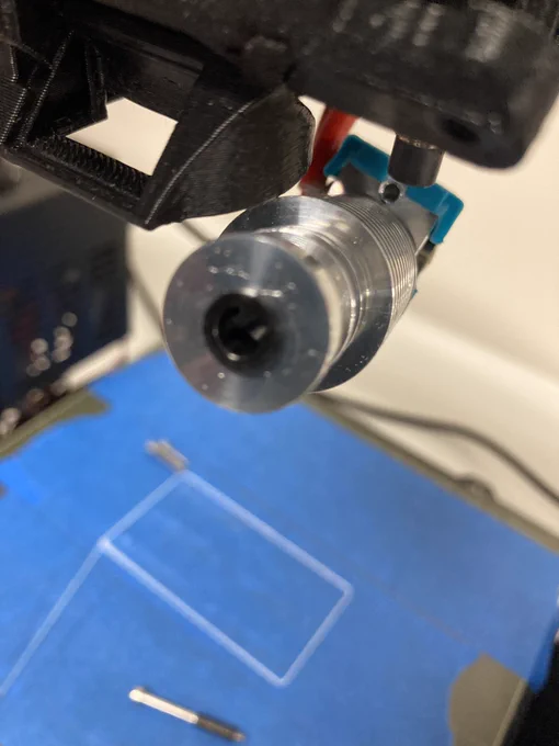 View of extruder and hotend