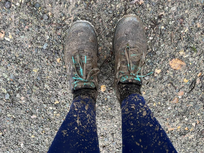 Muddy trainers