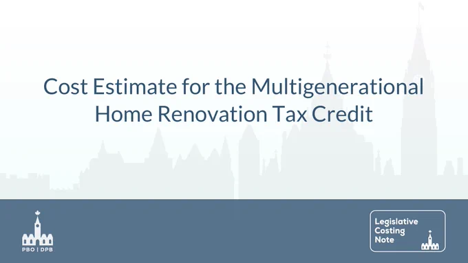 Cost Estimate for the Multigenerational Home Renovation Tax Credit
