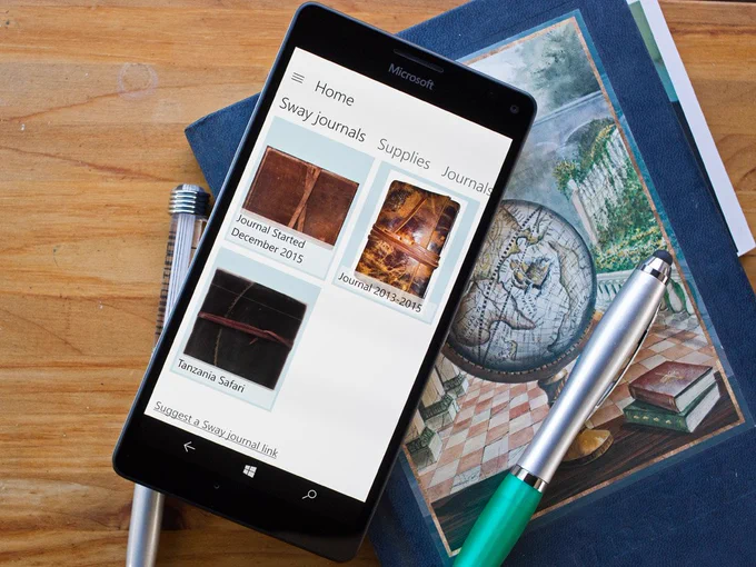 A phone with a journaling app
