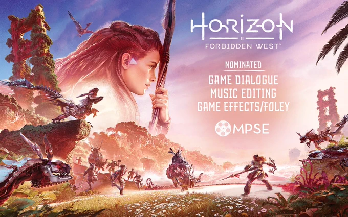Horizon Forbidden West nominated for Outstanding Achievement in Sound Editing in Game Dialogue, Game Music, Game Effects / Foley at the MPSE Awards