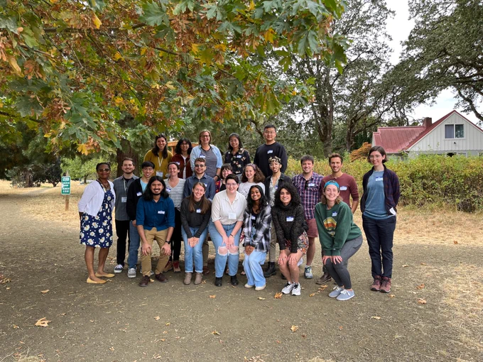 COLDEX undergraduate and graduate researchers outside on a beautiful day at our annual meeting in Corvallis, Oregon