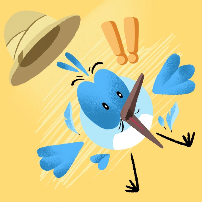 Image of Dash wearing a safari hat looking surprised, set against a yellow background.
