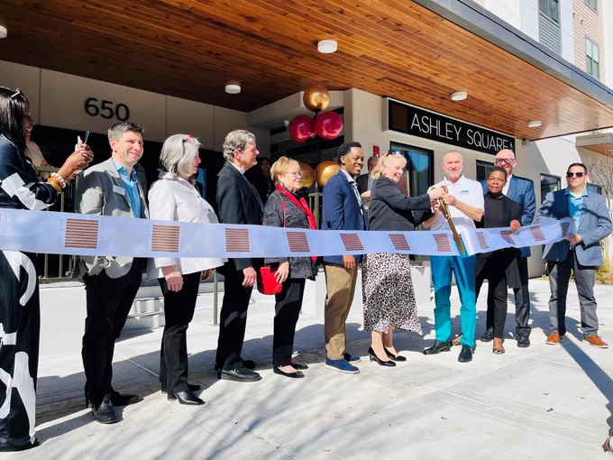 ashley square apartments ribbon cutting