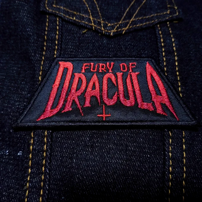 Fury of Dracula boardgame embroidered patch.