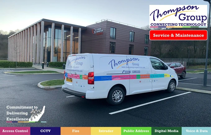 Our Service team delivering routine maintenance of the #LifeSafety systems at the Midlands Centre for Cyber Security