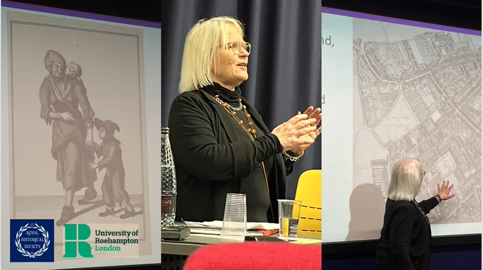 Photographs of Vanessa Harding's lecture