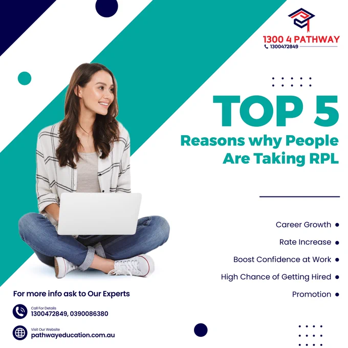 5️⃣Top 5 Reason Why People Taking RPL

✔️Career growth
✔️Rate Increase
✔️Boost confidence at work
✔️High chance of Geeting Hired
✔️Promotion

➰Increase your Employability with
Recognition of prior Learning

☑️Ask to our Expert for FREE Consultation

👩‍💼Receive Quality advice and let us guide you for your PR pathway
📞 𝗙𝗼𝗿 𝗺𝗼𝗿𝗲 𝗶𝗻𝗳𝗼 𝗰𝗮𝗹𝗹 𝘂𝘀 𝗼𝗻: 𝟏𝟑𝟎𝟎𝟒𝟕𝟐𝟖𝟒𝟗
🏢 𝐏𝐚𝐭𝐡𝐰𝐚𝐲 𝐄𝐝𝐮𝐜𝐚𝐭𝐢𝐨𝐧 & 𝐕𝐢𝐬𝐚 𝐒𝐞𝐫𝐯𝐢𝐜𝐞𝐬 - 𝐇𝐞𝐚𝐝 𝐎𝐟𝐟𝐢𝐜𝐞
🏛: 𝐒𝐮𝐢𝐭𝐞 -𝟓-𝟏𝟒,𝟑𝟔𝟓 𝐋𝐢𝐭𝐭𝐥𝐞 𝐂𝐨𝐥𝐥𝐢𝐧𝐬 𝐒𝐭𝐫𝐞𝐞𝐭, 𝐕𝐈𝐂 𝟑𝟎𝟎𝟎
☎️: 𝟏𝟑𝟎𝟎𝟒𝟕𝟐𝟖𝟒𝟗 ☎️: 𝟎𝟑𝟗𝟎𝟎𝟖𝟔𝟑𝟖𝟎
📞:  𝟔𝟏𝟒𝟎𝟎𝟎𝟗𝟎𝟕𝟗𝟖 📞:  𝟔𝟏𝟒𝟎𝟏𝟓𝟔𝟏𝟒𝟖𝟏
✉️: 𝗶𝗻𝗳𝗼@𝗽𝗮𝘁𝗵𝘄𝗮𝘆𝗲𝗱𝘂𝗰𝗮𝘁𝗶𝗼𝗻.𝗰𝗼𝗺.𝗮𝘂
🌐: 𝘄𝘄𝘄.𝗽𝗮𝘁𝗵𝘄𝗮𝘆𝗲𝗱𝘂𝗰𝗮𝘁𝗶𝗼𝗻.𝗰𝗼𝗺.𝗮𝘂
✅𝗠𝗔𝗥𝗡: 𝟭𝟲𝟳𝟴𝟴𝟮𝟬| 𝟭𝟴𝟬𝟴𝟰𝟱𝟱
𝐄𝐃𝐔𝐂𝐀𝐓𝐈𝐎𝐍| 𝐌𝐈𝐆𝐑𝐀𝐓𝐈𝐎𝐍| 𝐏𝐘-𝐏𝐑𝐎𝐅𝐄𝐒𝐒𝐈𝐎𝐍𝐀𝐋 𝐘𝐄𝐀𝐑

#visaservices #migrationagent #migrationserviceinmelbourne
#immigration #migrationservice 