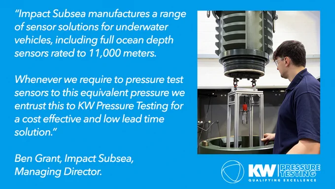 High Pressure Hyperbaric Testing Underwater Sensor Technology