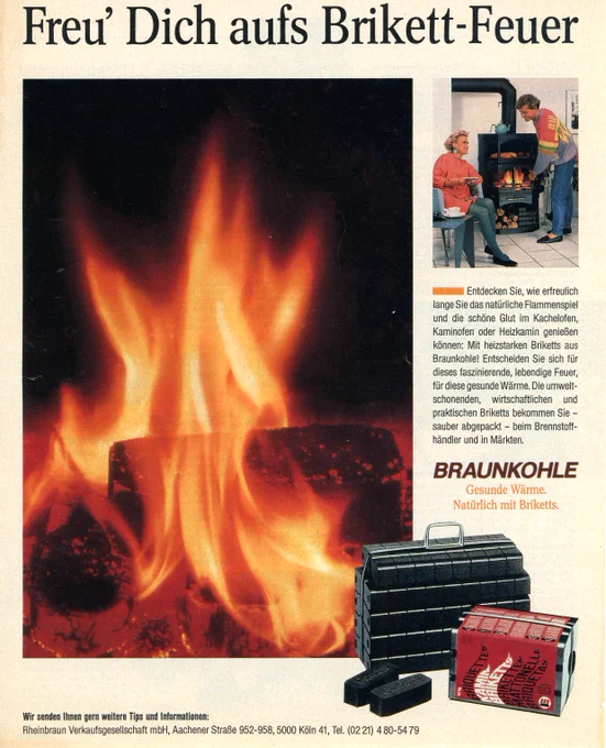 Braunkohlewerbung in den 1980ern