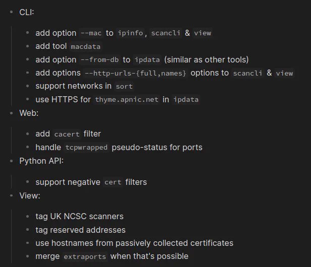 Main changes in IVRE - part 1