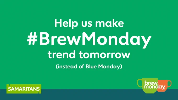 Help us make #BrewMonday trend tomorrow 

(Instead of Blue Monday) 