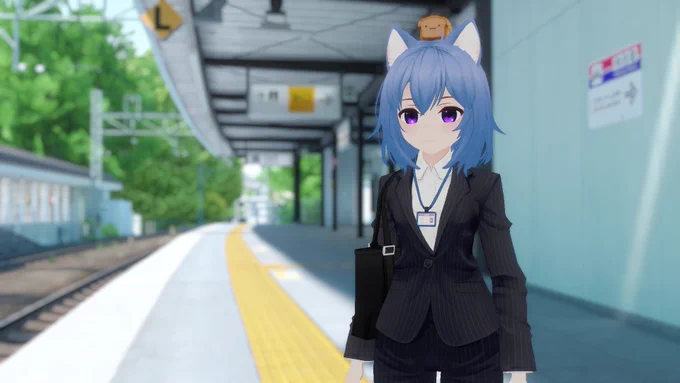 VRChat avatar wearing suit