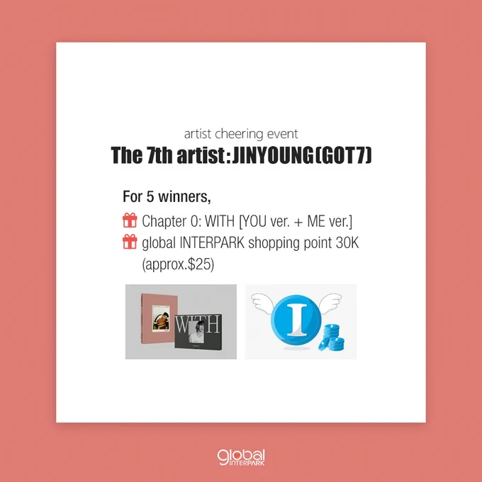 The artist cheering event
👑JINYOUNG👑 The 1st Album [Chapter 0: WITH] (YOU ver. / ME ver.) 