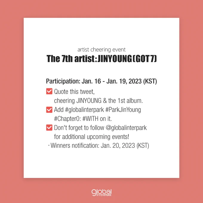 The artist cheering event
👑JINYOUNG👑 The 1st Album [Chapter 0: WITH] (YOU ver. / ME ver.) 