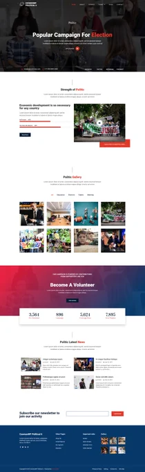 WordPress Theme Template Kits - Ankaa CosmosWP Political Template Kit