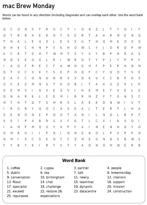 mac Brew Monday - Word Search