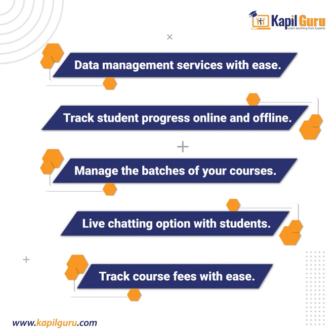 Learning Management Features LMS features of Kapil Guru Edutech platform