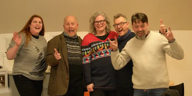 Photo of Deirdre, Russ, Laura, Matt and John from Ennis CoderDojo