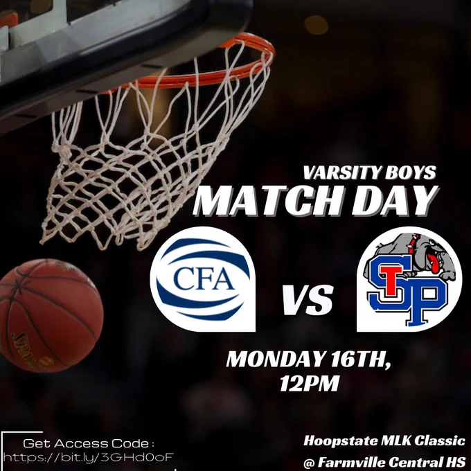 12:00PM St. Paul's High School vs Cape Fear Academy | WATCH LIVE 
Cape Fear AcademySt. Pauls
Hurricanes
12-4
Bulldogs
7-7
The St. Pauls (NC) varsity basketball team has a neutral non-conference game vs. Cape Fear Academy (Wilmington, NC) on Monday, January 16 @ 12p.

Game Details: Hoopstate MLK Classic @ Farmville Central HS