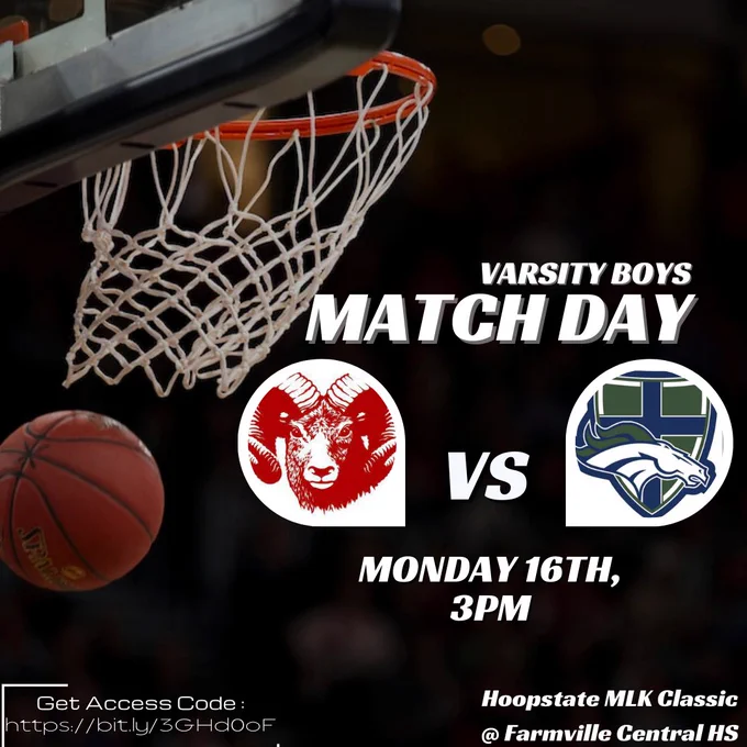 3:00PM Greene Central High School vs Crossroads Christian School | WATCH LIVE 
Greene CentralCrossroads Christian
Rams
14-3
Colts
15-6
The Crossroads Christian (Henderson, NC) varsity basketball team has a neutral non-conference game vs. Greene Central (Snow Hill, NC) on Monday, January 16 @ 3p.

Game Details: Hoop State MLK Showcase at Farmville Central HS