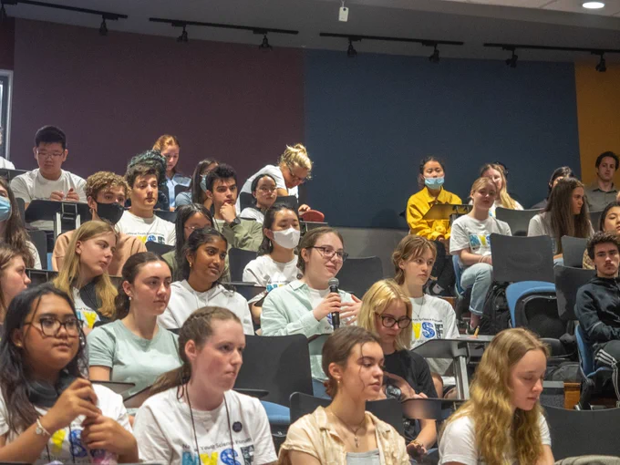 NYSF participants asking questions from the audience