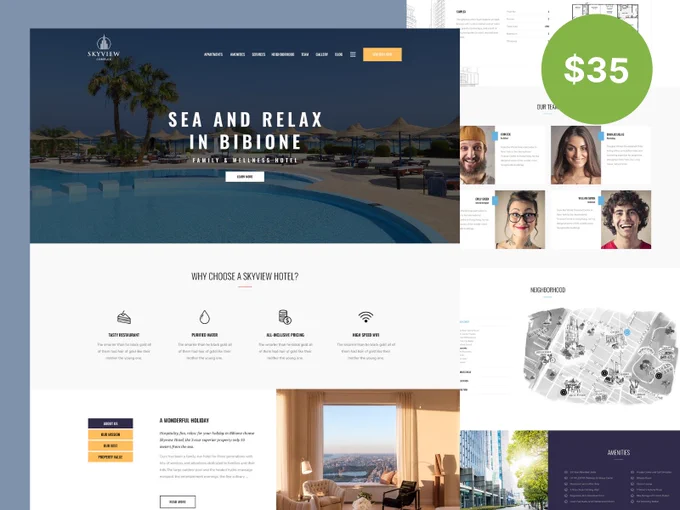 Skyview Complex - One Page Single Property WordPress Theme sale off