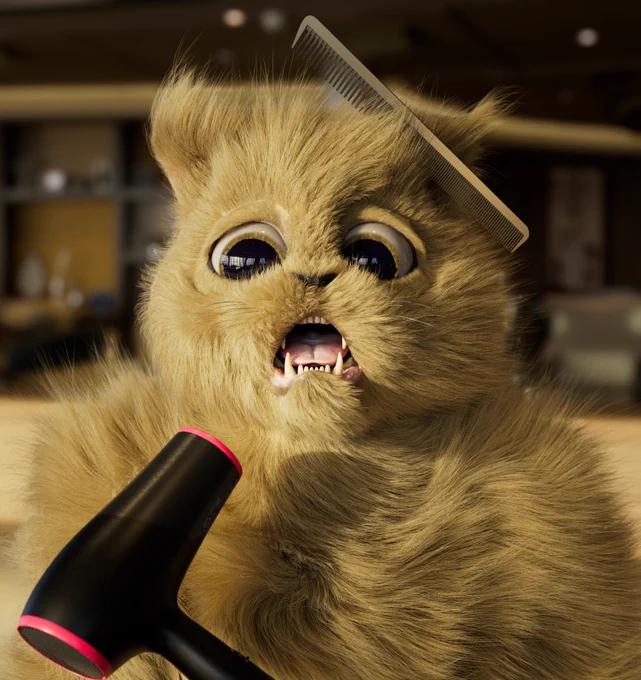 3D animated kitty.