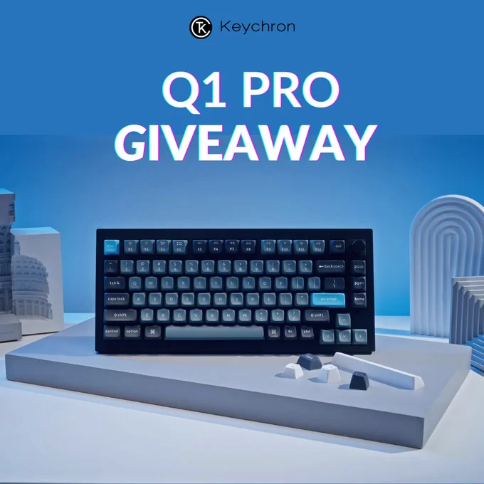 To celebrate the release of the Keychron Q1 Pro, we are giving away two Q1 Pro to two lucky winners🎉. Winners will be announced on January 25.

Retweet and enter #giveaway👉🏻 https://gleam.io/EnIx7/keychron-q1-pro-giveaway

Order here👉🏻http://bit.ly/3XfB09B

#keychron #mechanicalkeyboard #customkeyboard #keychronq1pro