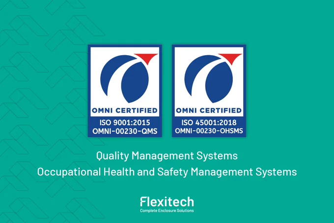 We are proud to announce that we have received the ISO 45001:2018 Occupational Health and Safety Management Systems. This internationally recognised standard, certified by OMNI Assured Certification International, demonstrates our commitment to providing a safe and healthy workplace and protecting our staff.

This combines with the ISO 9001 certification we achieved 2 years ago ensuring that our company pursues business excellence and provides the highest service standard to our customers.

We would like to thank our staff for their hard work and dedication in achieving this certification. We will continually work towards maintaining this standard for years to come.

#iso9001 #certification #flexitech #healthandsafetymanagement #businessexcellence #management #workplacesafety 
#enclosures #enclosuresolutions