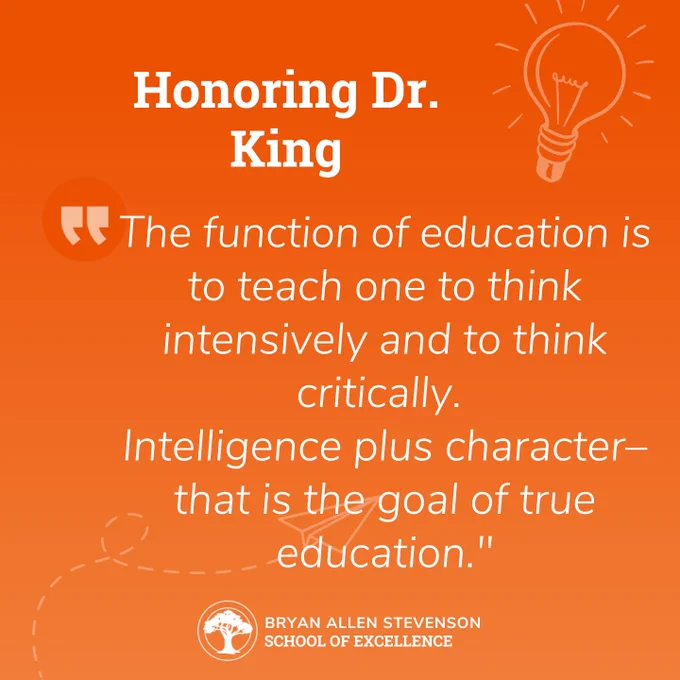 Education is a powerful tool that can open doors and create opportunities for all. It can help to create a more equitable and just society. Let us remember Dr. King's words and strive to create an education system that encourages and enables critical thinking and develops intelligence in students. #MLKDay #education #DelawareEducation #BASSE #SussexCountyDE
