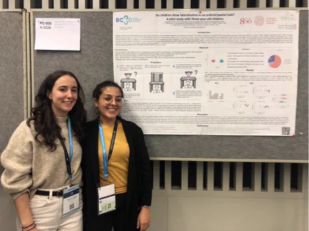 Whareas, Annamaria and Chiara presented a study about number space association in 3-year-olds.
