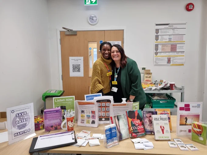 Potenza and Sarah - Library stand
