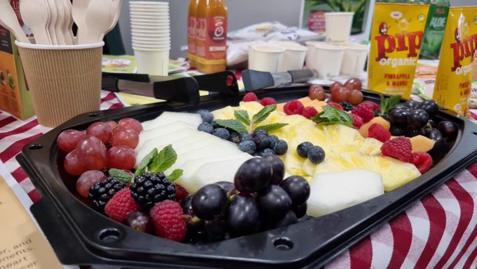Catering stand with healthy Treats