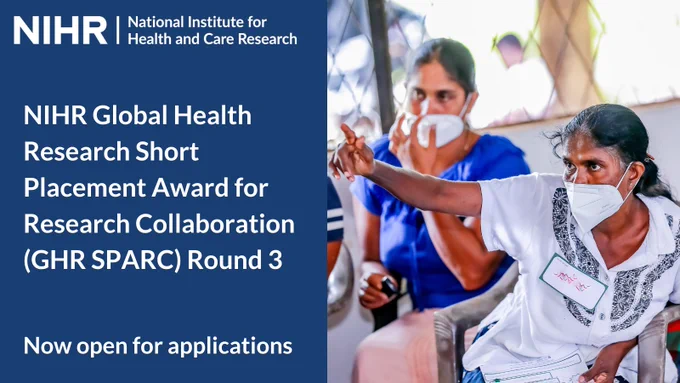 NIHR Global Health Research Short Placement Award for Research Collaboration (GHR SPARC) Round 3
Now open for applications