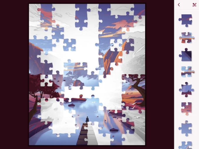 A still image of a puzzle showing a beautiful stream from Illustrated.