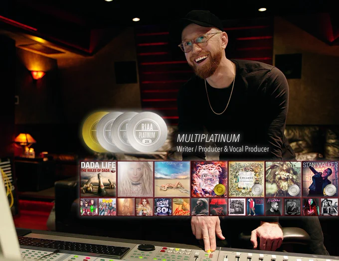 Multiplatinum songwriter, producer and vocal producer, Jon Asher, at Nightbird Studios in Los Angeles, CA