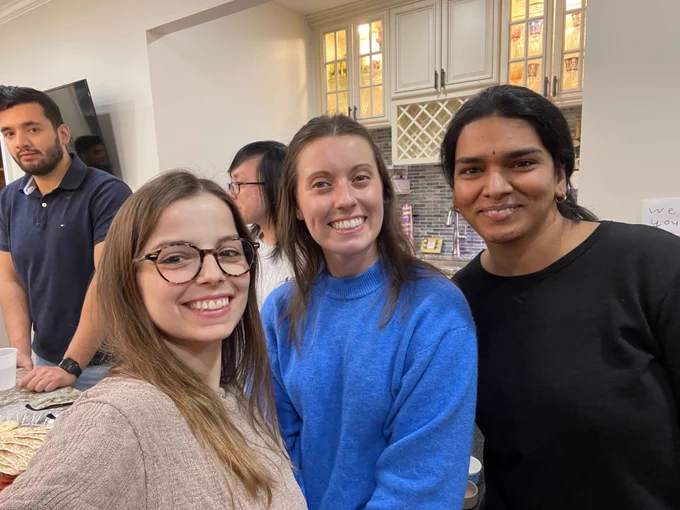 Ines, Alyssa, Swathi at Daniele Gilkes house