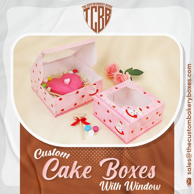 By working with experts at The Custom Bakery Boxes, you can create special cake packaging boxes with window to showcase your art and branding designs. We use 100% recyclable packaging materials and use high-quality digital and offset printing throughout the manufacturing process of these exceptional cake boxes with window wholesale. Contact us today to get a special 50% discount and free shipping!