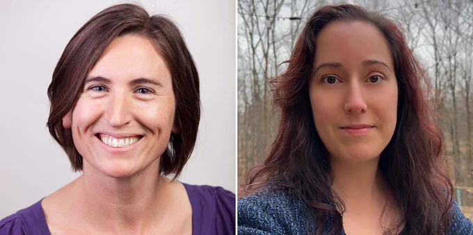 Left: Leonie Moyle. Right: Irene Newton.