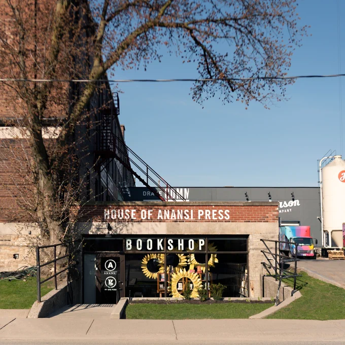 A photo of an exterior shot of the Anansi bookshop.