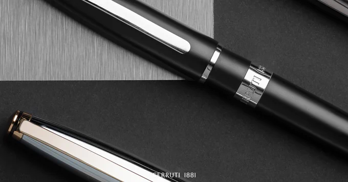CERRUTI 1881 | Fountain pen | Bicolore 
This new version of the Bicolore fountain pen is masculine and modern. The matte black lacquered body subtly combined with shiny chrome detailing offers a contemporary look.

https://b2bgiftsshop.com/products/fountain-pen-bicolore-black

#cerruti1881 #cerruti1881pen #bicolore #writinginstruments #fountainpen 