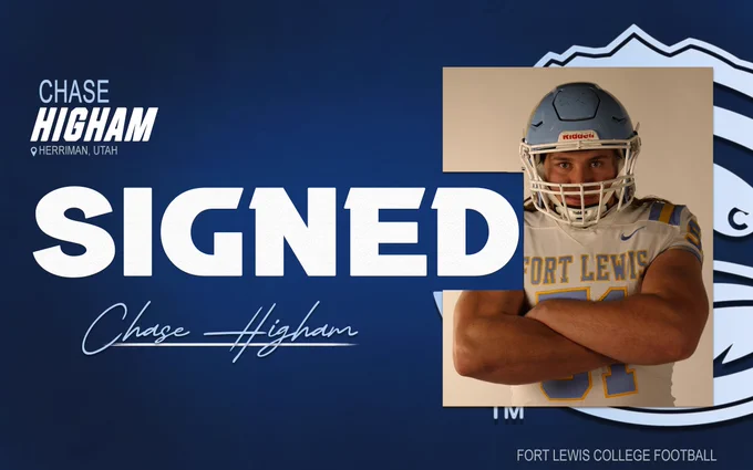 Chase Higham (pictured) signs with the Fort Lewis College football program for 2023.
