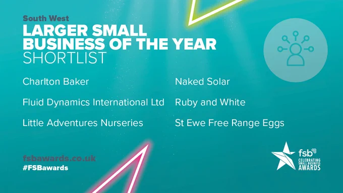 larger small business shortlist for SW FSB Awards
