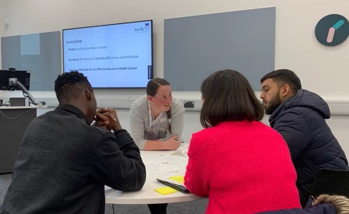 Group of students talking