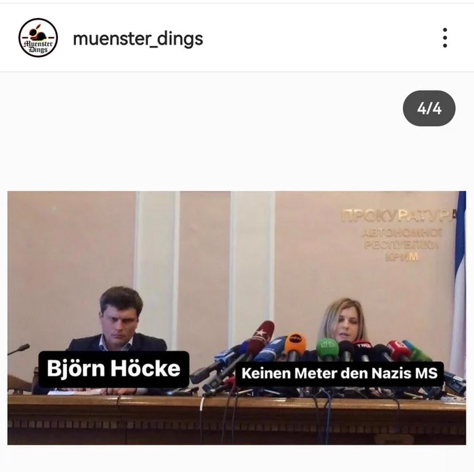 Screenshot der Meme-Seite muenster_dings