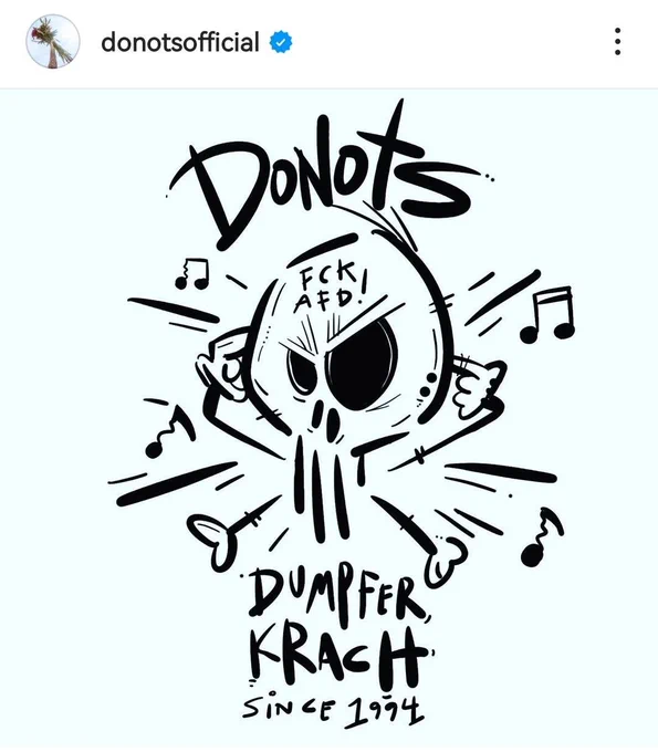 Sticker: Donots - Dumpfer Krach since 1994 - FCK AfD