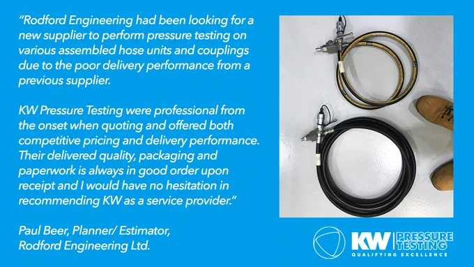 High pressure testing facility and services 