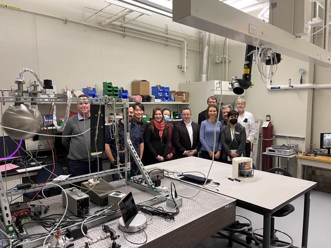 Dr. Marie-Cécile Piro's lab tour with: 
Daniel Durnford, Ph.D. student
Carter Garrah, Ph.D. student
Yuqi Deng, Ph.D. student
Youngtak Ko, engineer technologist
Mitchek Baker, mechanical engineer
Aminah Robinson Fayek, Vice-President (Research and Innovation)
Jason Acker, Associate Vice-President (Research integrity Support)
Matina Kalcounis-Rueppell, Dean, CNAS (will depart at 2:45pm)
Fred West, Acting Dean, Science
Paul Myers, Associate Dean (Research), Science
Roger Moore, Chair, Physics
Vadim Kravchinsky, Associate Chair, Physics